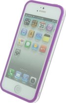 Xccess Bumper Case Apple iPhone 5/5S Transparant/Purple