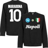 Napoli Maradona 10 Team Sweater - Zwart  - 3XL