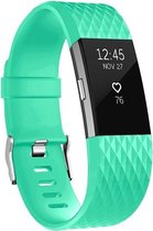 By Qubix - Fitbit Charge 2 siliconen bandje (Small) - Mintgroen - Fitbit charge bandjes
