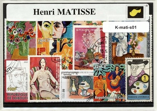 Afbeelding van het spel Henri Matisse – Luxe postzegel pakket (A6 formaat) : collectie van verschillende postzegels van Henri Matisse – kan als ansichtkaart in een A6 envelop - authentiek cadeau - kado - geschenk - kaart - Franse schilder - realisme - postimpressionisme