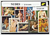 Naakten – Luxe postzegel pakket (A6 formaat) : collectie van 25 verschillende postzegels van schilderijen van naakten – kan als ansichtkaart in een A6 envelop - authentiek cadeau - kado - geschenk - kaart - schilderij - nudes - Naaktschilderijen