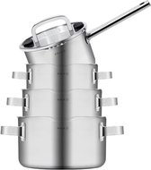 Bol.com Sola Juvia Pannenset Inductie - Kookpannen Set 4 Delig - Ø 16161820 cm - Premium RVS Pannen - Sandwichbodem Geschikt voo... aanbieding