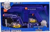 politie speelset deluxe met geluid blauw 6-delig