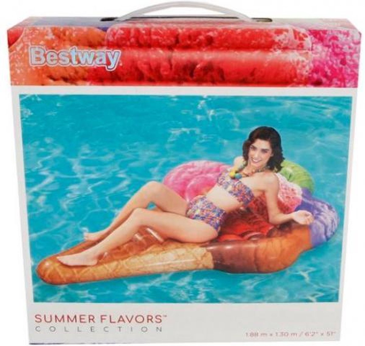 luchtbed Summer Flavors ijshoorn 188 x 125 cm vinyl