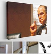 LOS ANGELES, CA - 28 Oct, 2013: Waxwork of Marlon Brando as Godfather Don Vito Corleone,Marlon Brando waxwork figure - Modern Art Canvas - Horizontal - 786563380 - 40*30 Horizontal