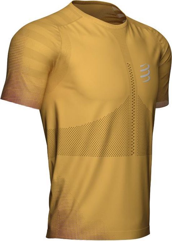 Compressport Racing SS Shirt Heren - sportshirts - goud - Mannen | bol.com