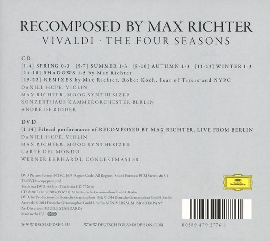 Max Richter Recomposed Vivaldi - The Four Seasons - Daniel Hope - CD ...