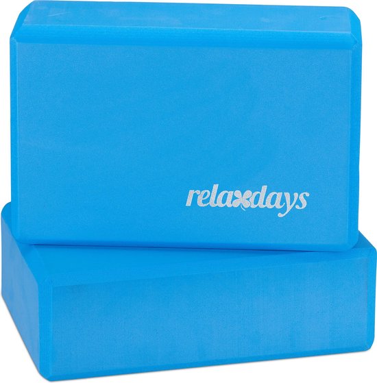 yogablok - set van 2 - foam - antislip - 8 x 23 x 15 cm - grijs van Core Balance — afbeelding 3
