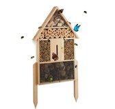 insectenhotel staand - 60,5 x 37 x 9 cm - hout - groot - bijen - lieveheersbeestjes