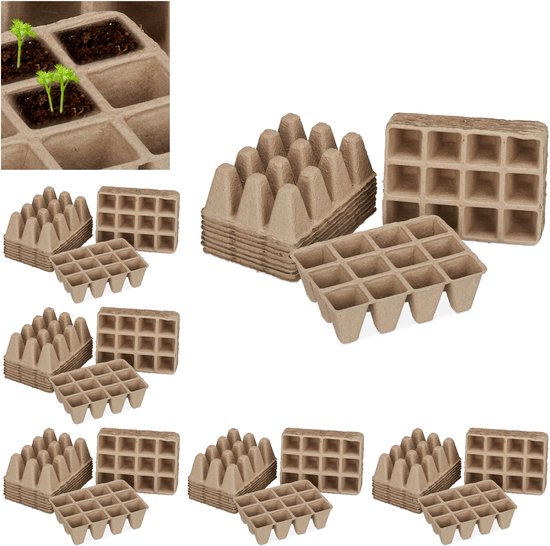 1224x kweekpotjes - afbreekbaar - stekpotjes - turfpotjes - tray