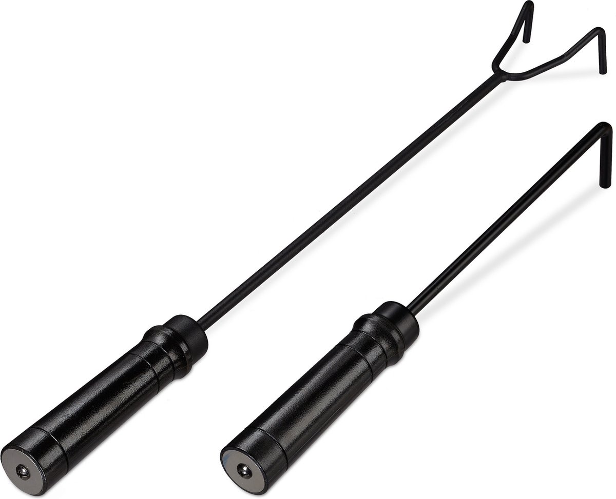 pook - set van 2 - haardgereedschap - voor openhaard en bbq