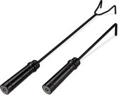 Relaxdays Poker lot de 2 - ensemble de cheminée - poker de feu - poker de poêle - outil de cendre - outils de cheminée