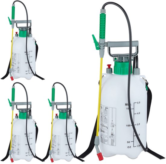 4x drukspuit 5 liter - plantenspuit - onkruid druksproeier - onkruidsproeier — afbeelding 2