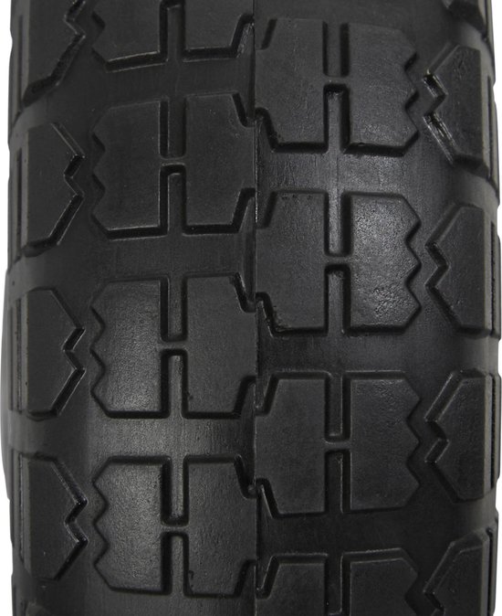 Roue de diable relaxdays - anti-crevaison - 4.1/3.5-4 - pneu en caoutchouc - roue de secours - 2 pièces Zwart gris