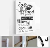 Food typographic quotes in retro style. Vector EPS 10 illustration - Modern Art Canvas - Vertical - 396503473 - 80*60 Vertical