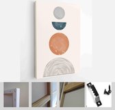A trendy set of Abstract Hand Painted Illustrations for Wall Decoration, Social Media Banner, Brochure Cover Design or Postcard Background - Modern Art Canvas - Vertical - 19376454