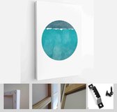 Set of Abstract Hand Painted Circle for Wall Decoration, Postcard, Social Media Banner Background. Modern Abstract Painting Artwork - Modern Art Canvas - Vertical - 1876376677 - 80