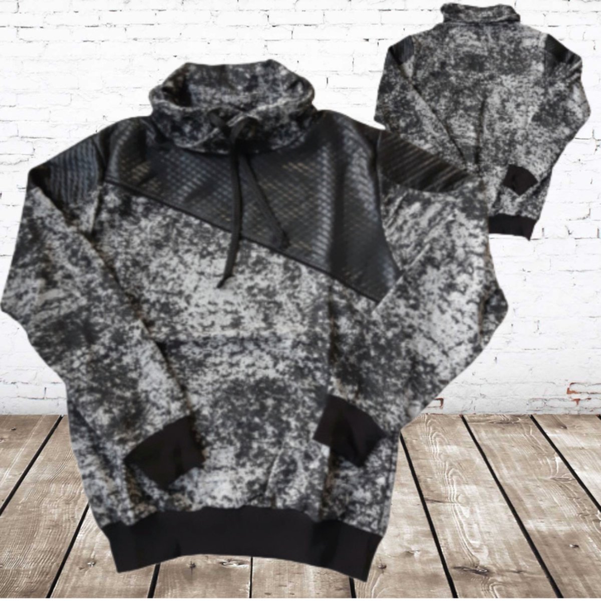 Stoere gevlekte longsleeve -Violento-S-Longsleeves heren