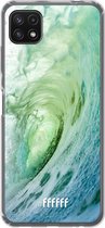 6F hoesje - geschikt voor Samsung Galaxy A22 5G -  Transparant TPU Case - It's a Wave #ffffff