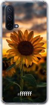 6F hoesje - geschikt voor OnePlus Nord CE 5G -  Transparant TPU Case - Sunset Sunflower #ffffff