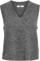 Jacqueline de Yong Trui Jdyelanor V-neck Vest Knt 15234073 Dark Grey Melange Dames Maat - S