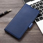 Voor Infinix Hot 9/Note 7 Lite X655C Ultradunne Spanning Zijgesp PU + TPU Horizontale Flip Lederen Case met Houder & Kaartsleuf (Blauw)