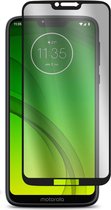 Motorola Moto G7 Power - Full Cover Screenprotector - Gehard Glas - Zwart