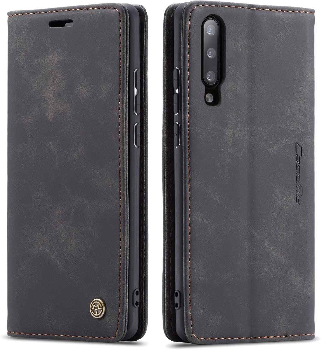 CaseMe Book Case - Geschikt voor Samsung Galaxy A50 / A30s Hoesje - Zwart