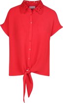 Cassis - Female - Blouse met knoopwerk  - Rood