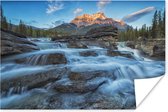 Poster Watervallen in het Nationaal park Jasper in Noord-Amerika - 120x80 cm