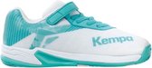 Kempa Wing 2.0 Velcro kinderen - Sportschoenen - Volleybal - Indoor - wit/lichtblauw