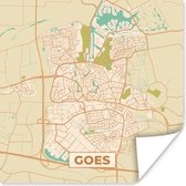 Affiche Carte - Goes - Vintage - 30x30 cm