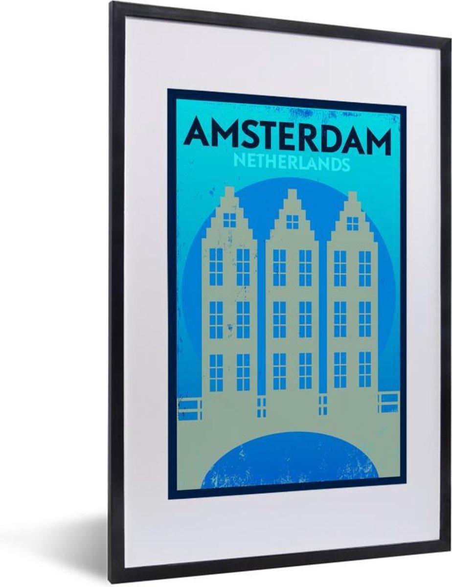 Fotolijst incl. Poster - Amsterdam - Nederland - Vintage - Quotes -  Amsterdam... | bol.com