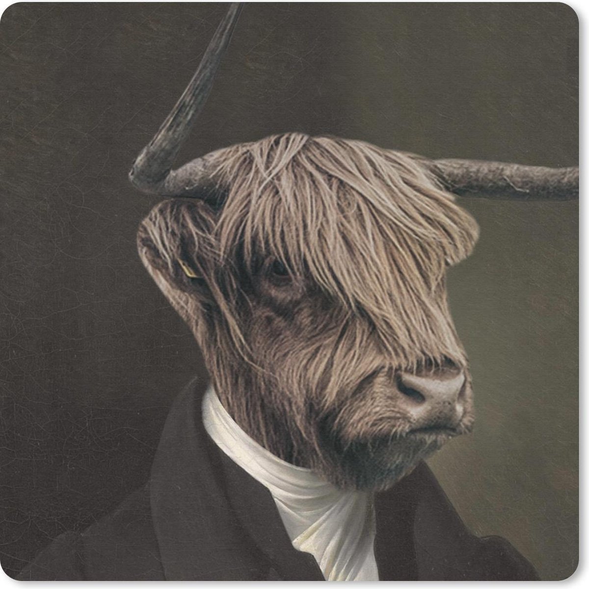 Muismat 30x30 cm - Mousepad Schotse hooglander - Kleding - Kunst - Muismatten