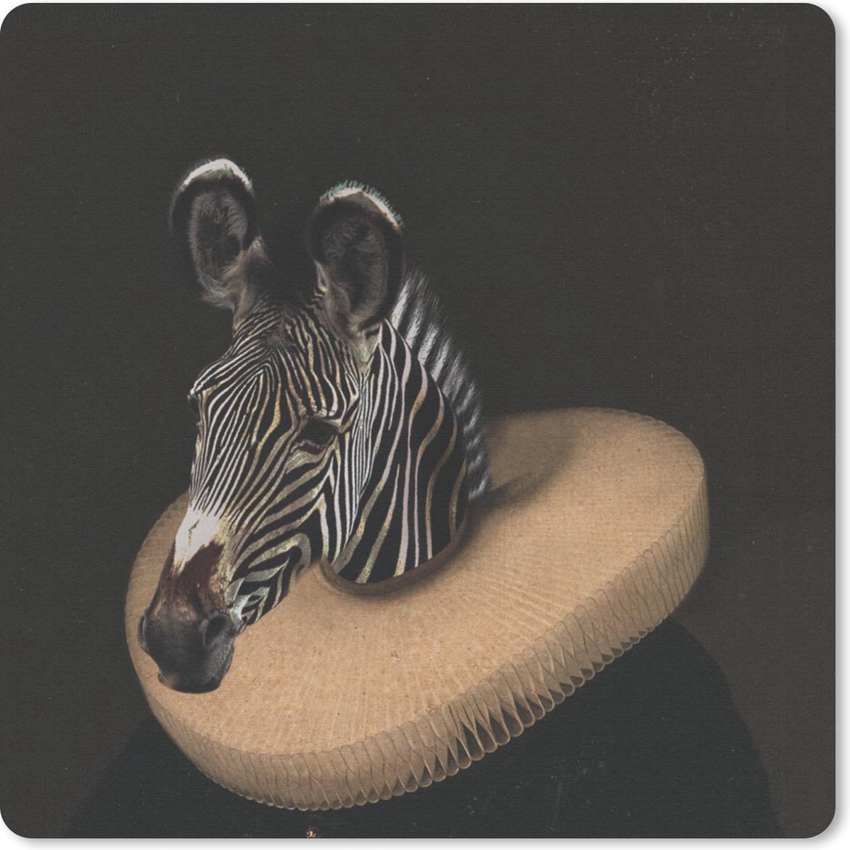 Muismat 20x20 cm - Mousepad Zebra - Kunst - Kleding - Muismatten