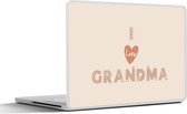 Laptop sticker - 12.3 inch - Spreuken - I love grandma - Quotes - Oma - 30x22cm - Laptopstickers - Laptop skin - Cover