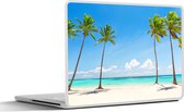 Laptop sticker - 13.3 inch - Palmboom - Strand - Schaduw - Zomer - 31x22,5cm - Laptopstickers - Laptop skin - Cover