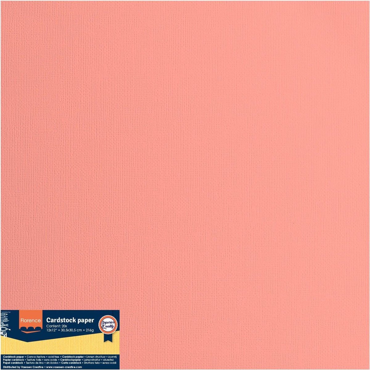 Florence Karton - Dahlia - 305x305mm - Ruwe textuur - 216g