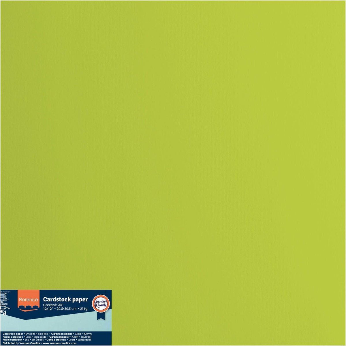 Florence • Cardstock Paper Smooth 30,5x30,5cm Lime