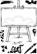 Stempel - Creative Expressions - Woodware - Clear stamp set - Art easel