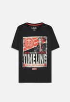 Marvel Loki Heren Tshirt -XL- Timeline Poster Zwart