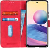 KHAZNEH Xiaomi Redmi Note 10 5G/Poco M3 Pro Hoesje Book Case Rood