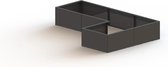 MySteel Gepoedercoat staal plantenbak Kansas 800  - Kleur: RAL9010 (wit) - Hoogte: 800mm