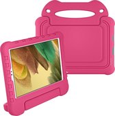 Samsung Tab A7 Lite hoes Kinderen - Kids proof back cover - Draagbare tablet kinderhoes met handvat – Roze