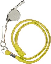 Atipick Scheidsrechtersfluit Met Koord Staal/nylon Geel