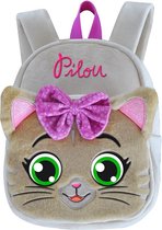 Nickelodeon Rugzak 44 Cats Pilou 26 X 20 Cm Pluche Wit/beige