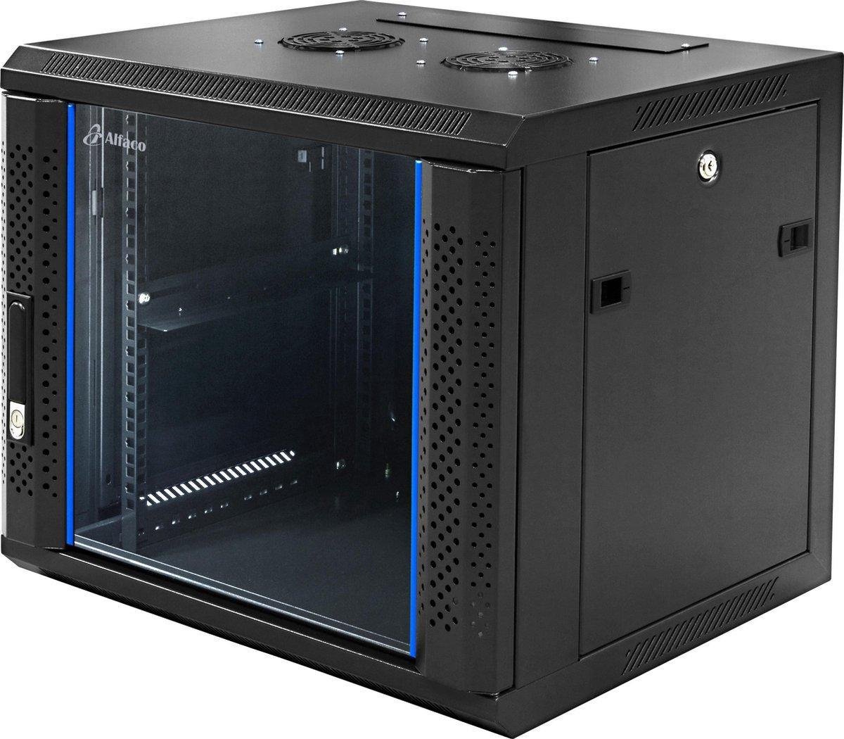 Alfaco 19-6406, 6U, 19" Patchkast - Wandkast met glazen voordeur