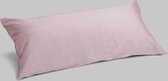 Yumeko kussensloop katoen TENCEL™ roze chambray 40x80 - Biologisch & ecologisch