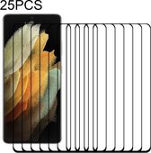 Voor Samsung Galaxy S21 Ultra 5G 25 PCS Volledige Lijm 9H HD 3D Gebogen Rand Gehard Glas Film (Zwart)