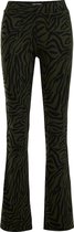 WE Fashion Dames flared legging met zebradessin